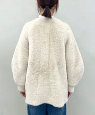 ZMJAE20199 al'aise modulation(アレーズモジュレーション) 【10月先行予約アイテム】フェザーヤーンコーディガン オフホワイト