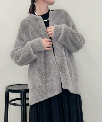 ZMJAE20199 al'aise modulation 【10月先行予約アイテム】フェザーヤーンコーディガン