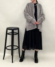 ZMJAE20199 al'aise modulation(アレーズモジュレーション) 【10月先行予約アイテム】フェザーヤーンコーディガン グレー