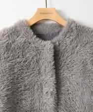 ZMJAE20199 al'aise modulation(アレーズモジュレーション) フェザーヤーンコーディガン グレー