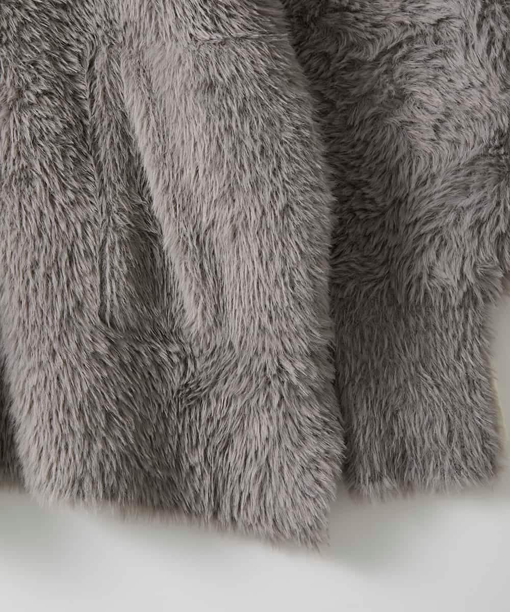 ZMJAE20199 al'aise modulation(アレーズモジュレーション) フェザーヤーンコーディガン グレー