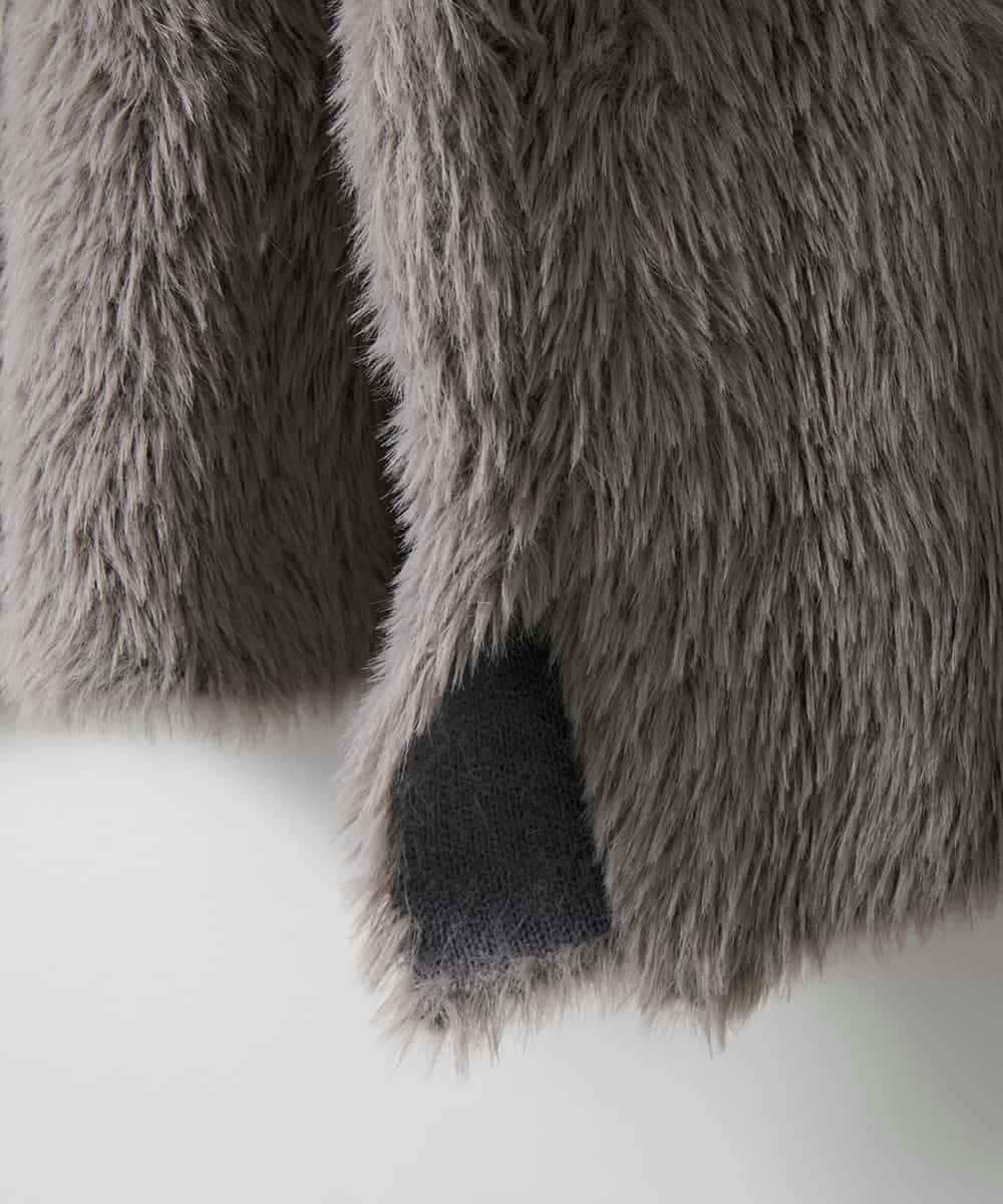 ZMJAE20199 al'aise modulation(アレーズモジュレーション) フェザーヤーンコーディガン グレー