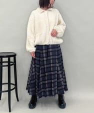 ZMJAE21189 al'aise modulation(アレーズモジュレーション) 【洗える】フェイクファー衿付ジャケット アイボリー