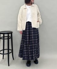 ZMJAE21189 al'aise modulation(アレーズモジュレーション) 【洗える】フェイクファー衿付ジャケット アイボリー