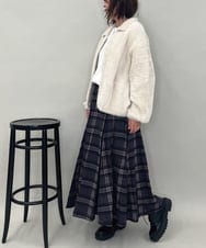 ZMJAE21189 al'aise modulation(アレーズモジュレーション) 【洗える】フェイクファー衿付ジャケット アイボリー