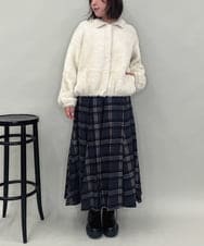 ZMJAE21189 al'aise modulation(アレーズモジュレーション) 【洗える】フェイクファー衿付ジャケット アイボリー