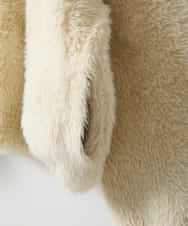 ZMJAE21189 al'aise modulation(アレーズモジュレーション) 【洗える】フェイクファー衿付ジャケット アイボリー