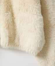 ZMJAE21189 al'aise modulation(アレーズモジュレーション) 【洗える】フェイクファー衿付ジャケット アイボリー