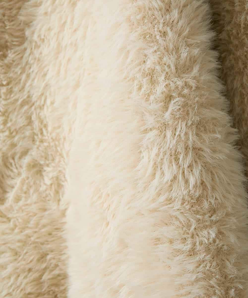 ZMJAE21189 al'aise modulation(アレーズモジュレーション) 【洗える】フェイクファー衿付ジャケット アイボリー