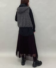 ZMJAE22179 al'aise modulation(アレーズモジュレーション) フード付きボアジップベスト ダークグレー