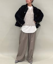 ZMJAE23160 al'aise modulation(アレーズモジュレーション) コットンデニムワンポケットジャケット ブラック