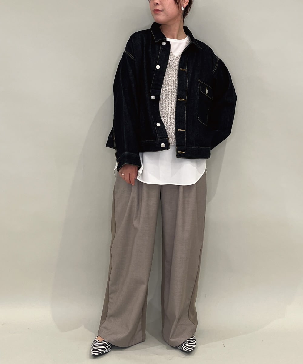 ZMJAE23160 al'aise modulation(アレーズモジュレーション) コットンデニムワンポケットジャケット ブラック