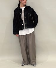 ZMJAE23160 al'aise modulation(アレーズモジュレーション) コットンデニムワンポケットジャケット ブラック