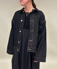 ZMJAE23160 al'aise modulation(アレーズモジュレーション) コットンデニムワンポケットジャケット ブラック