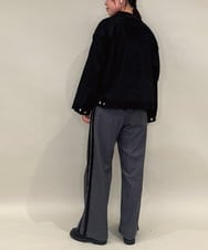 ZMJAE24170 al'aise modulation(アレーズモジュレーション) スエードライクワンポケットジャケット ブラック