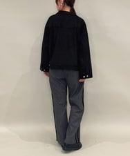 ZMJAE24170 al'aise modulation(アレーズモジュレーション) スエードライクワンポケットジャケット ブラック