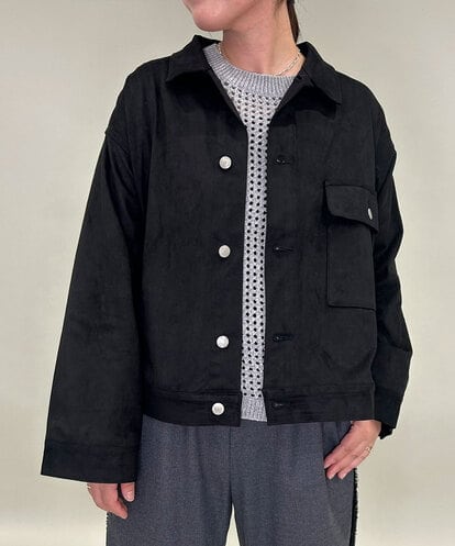 ZMJAE24170 al'aise modulation スエードライクワンポケットジャケット