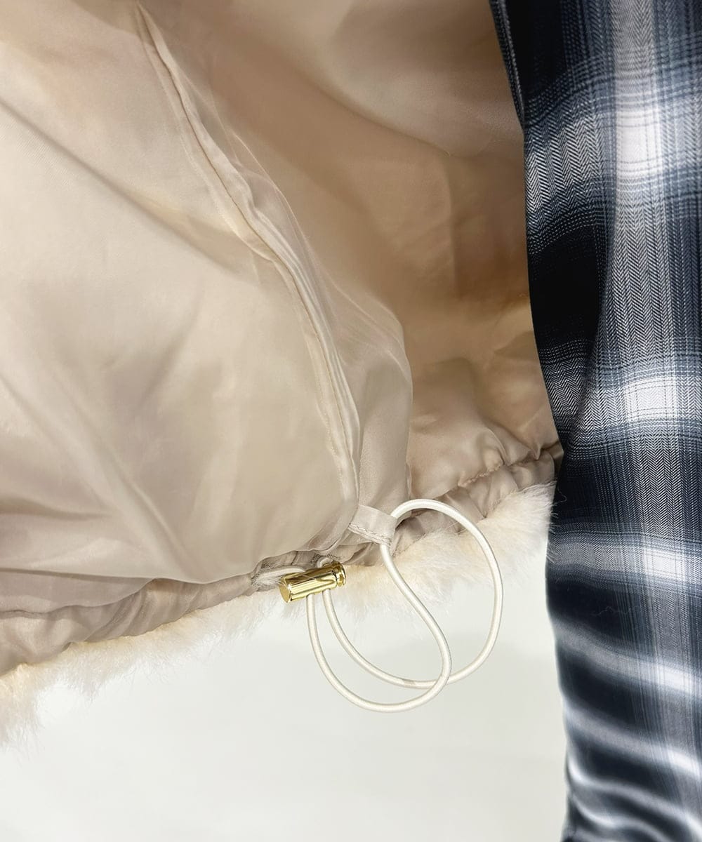 ZMJAE25150 al'aise modulation(アレーズモジュレーション) フェイクファージップアップデザインベスト ベージュ