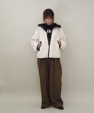 ZMJAE26210 al'aise modulation(アレーズモジュレーション) ボアフードジャケット アイボリー