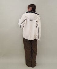 ZMJAE26210 al'aise modulation(アレーズモジュレーション) ボアフードジャケット アイボリー