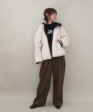 ZMJAE26210 al'aise modulation(アレーズモジュレーション) ボアフードジャケット アイボリー