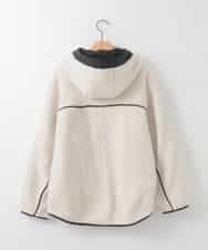 ZMJAE26210 al'aise modulation(アレーズモジュレーション) ボアフードジャケット ベージュ