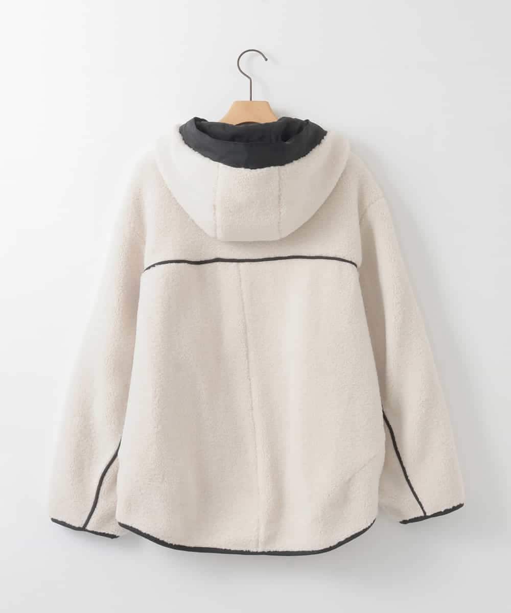 ZMJAE26210 al'aise modulation(アレーズモジュレーション) ボアフードジャケット ベージュ