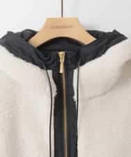 ZMJAE26210 al'aise modulation(アレーズモジュレーション) ボアフードジャケット ベージュ