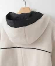 ZMJAE26210 al'aise modulation(アレーズモジュレーション) ボアフードジャケット ベージュ