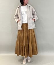 ZMJAE27160 al'aise modulation(アレーズモジュレーション) 異素材ドッキングフードブルゾン ダークグレー