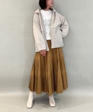 ZMJAE27160 al'aise modulation(アレーズモジュレーション) 異素材ドッキングフードブルゾン ダークグレー