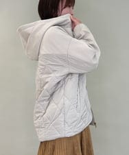 ZMJAE27160 al'aise modulation(アレーズモジュレーション) 異素材ドッキングフードブルゾン ダークグレー