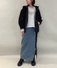 ZMJAE27160 al'aise modulation(アレーズモジュレーション) 異素材ドッキングフードブルゾン ブラック