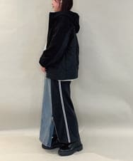 ZMJAE27160 al'aise modulation(アレーズモジュレーション) 異素材ドッキングフードブルゾン ブラック