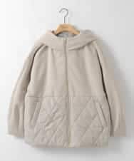 ZMJAE27160 al'aise modulation(アレーズモジュレーション) 異素材ドッキングフードジャケット ダークグレー