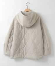 ZMJAE27160 al'aise modulation(アレーズモジュレーション) 異素材ドッキングフードジャケット ダークグレー