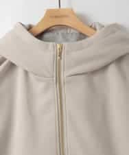 ZMJAE27160 al'aise modulation(アレーズモジュレーション) 異素材ドッキングフードジャケット ダークグレー