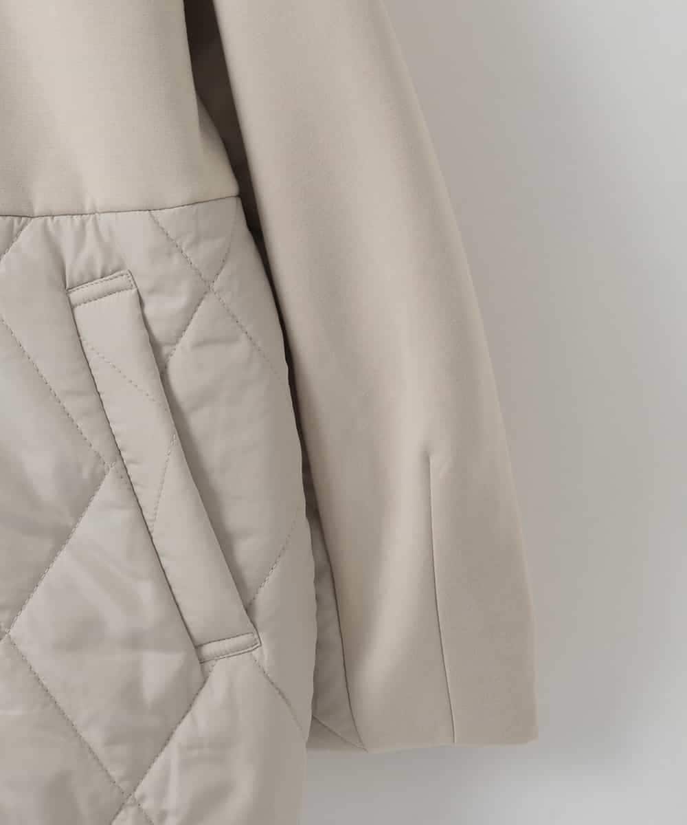 ZMJAE27160 al'aise modulation(アレーズモジュレーション) 異素材ドッキングフードジャケット ダークグレー