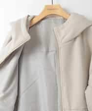 ZMJAE27160 al'aise modulation(アレーズモジュレーション) 異素材ドッキングフードジャケット ダークグレー