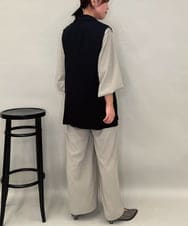 ZMJAE28169 al'aise modulation(アレーズモジュレーション) ダブルフロントジレジャケット ブラック