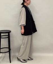 ZMJAE28169 al'aise modulation(アレーズモジュレーション) ダブルフロントジレジャケット ブラック