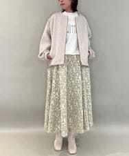 ZMJAE30150 al'aise modulation(アレーズモジュレーション) 異素材切り替えノーカラージップブルゾン ベージュ