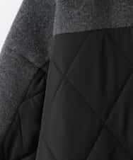 ZMJAE30150 al'aise modulation(アレーズモジュレーション) 異素材切り替えノーカラージップブルゾン ダークグレー