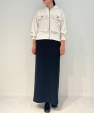 ZMJAE33180 al'aise modulation(アレーズモジュレーション) ドッキングツイードジップアップパーカー アイボリー