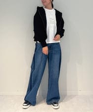 ZMJAE33180 al'aise modulation(アレーズモジュレーション) ドッキングツイードジップアップパーカー ブラック