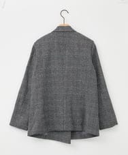 ZMJAE35158 al'aise modulation(アレーズモジュレーション) 【セットアップ対応】【洗える】ダブルブレストチェック柄ジャケット ダークグレー