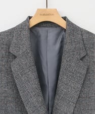 ZMJAE35158 al'aise modulation(アレーズモジュレーション) 【セットアップ対応】【洗える】ダブルブレストチェック柄ジャケット ダークグレー