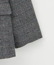 ZMJAE35158 al'aise modulation(アレーズモジュレーション) 【セットアップ対応】【洗える】ダブルブレストチェック柄ジャケット ダークグレー