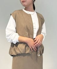 ZMJAE37120 al'aise modulation(アレーズモジュレーション) 【セットアップ対応・洗える】バルーンヘムベスト ベージュ