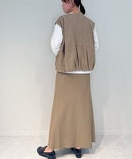 ZMJAE37120 al'aise modulation(アレーズモジュレーション) 【セットアップ対応・洗える】バルーンヘムベスト ベージュ